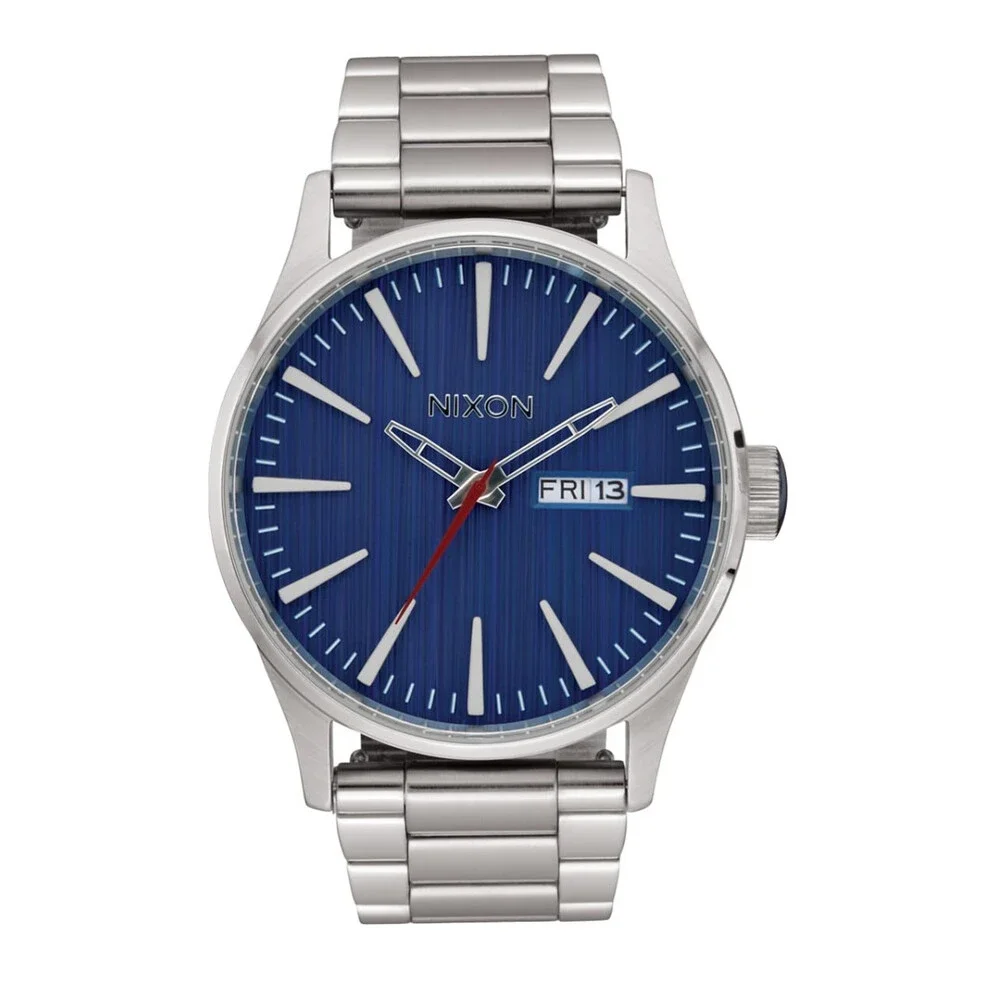 Nixon Sentry A356-5246-00 Men's Silver Stainless Steel Analog Dial Watch GBO2938